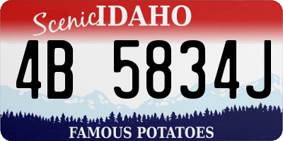 ID license plate 4B5834J