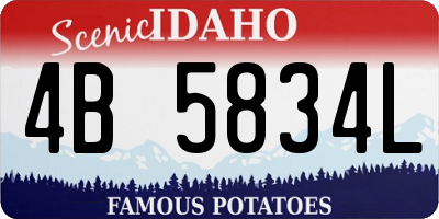 ID license plate 4B5834L