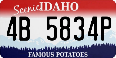 ID license plate 4B5834P