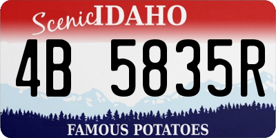 ID license plate 4B5835R