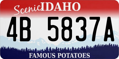 ID license plate 4B5837A