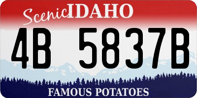 ID license plate 4B5837B
