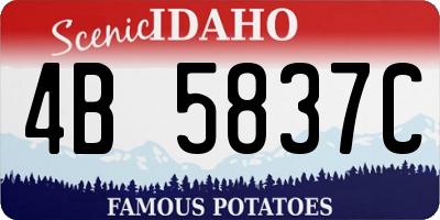 ID license plate 4B5837C