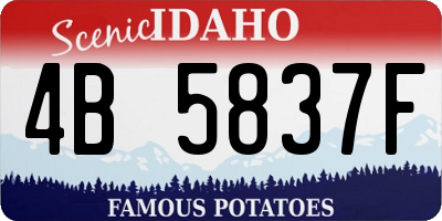 ID license plate 4B5837F