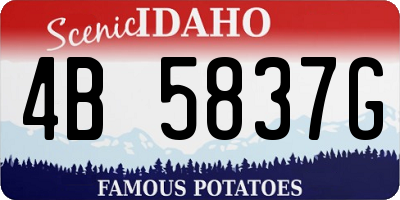 ID license plate 4B5837G