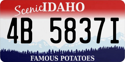 ID license plate 4B5837I