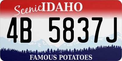 ID license plate 4B5837J