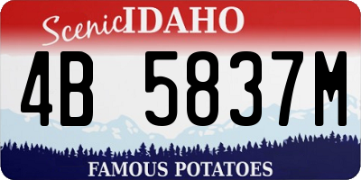 ID license plate 4B5837M