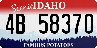 ID license plate 4B5837O