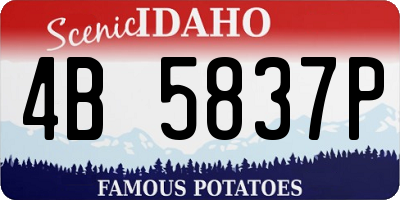 ID license plate 4B5837P