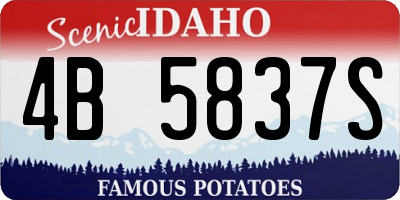 ID license plate 4B5837S