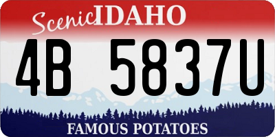 ID license plate 4B5837U