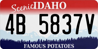 ID license plate 4B5837V