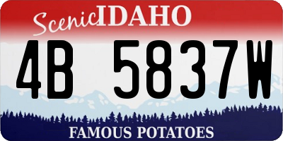 ID license plate 4B5837W