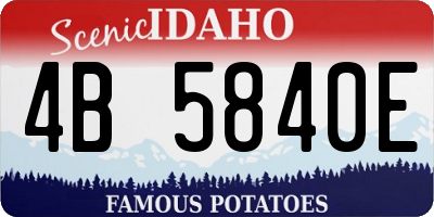 ID license plate 4B5840E