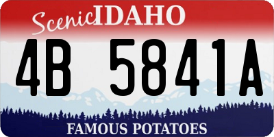 ID license plate 4B5841A