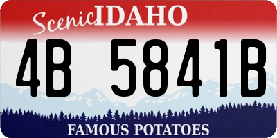 ID license plate 4B5841B