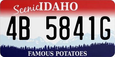 ID license plate 4B5841G