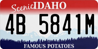 ID license plate 4B5841M