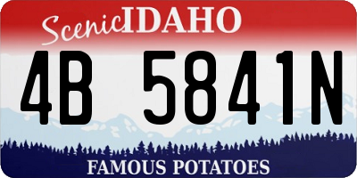 ID license plate 4B5841N