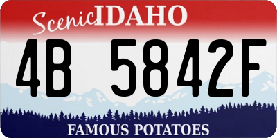 ID license plate 4B5842F