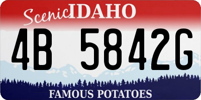 ID license plate 4B5842G