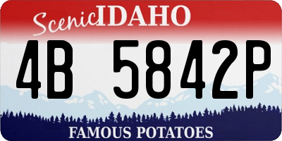 ID license plate 4B5842P
