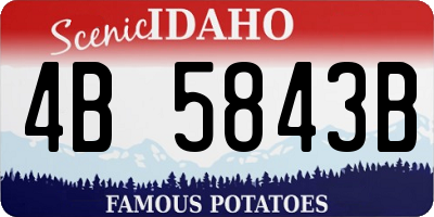 ID license plate 4B5843B