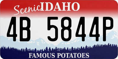 ID license plate 4B5844P