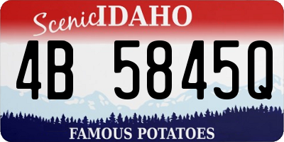 ID license plate 4B5845Q