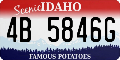 ID license plate 4B5846G