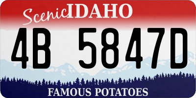 ID license plate 4B5847D