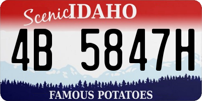 ID license plate 4B5847H