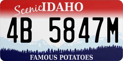 ID license plate 4B5847M