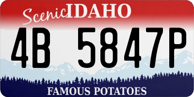 ID license plate 4B5847P