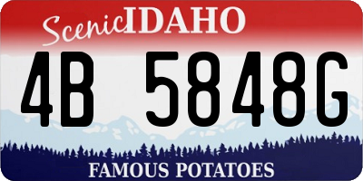 ID license plate 4B5848G
