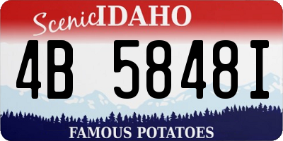 ID license plate 4B5848I