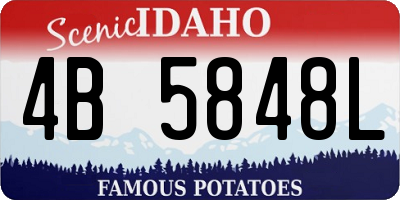 ID license plate 4B5848L