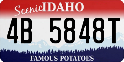 ID license plate 4B5848T