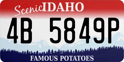 ID license plate 4B5849P