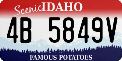 ID license plate 4B5849V