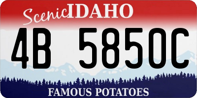 ID license plate 4B5850C