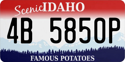 ID license plate 4B5850P