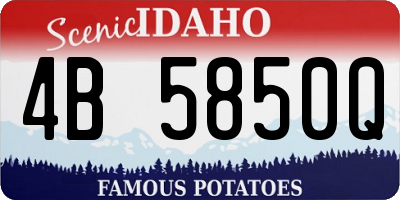 ID license plate 4B5850Q