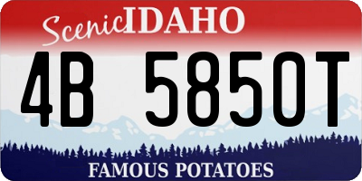 ID license plate 4B5850T