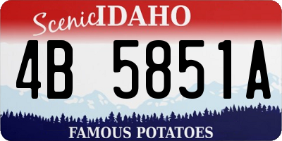 ID license plate 4B5851A