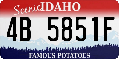 ID license plate 4B5851F