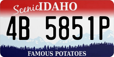 ID license plate 4B5851P