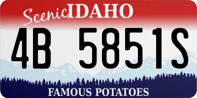 ID license plate 4B5851S