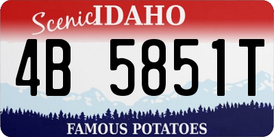 ID license plate 4B5851T